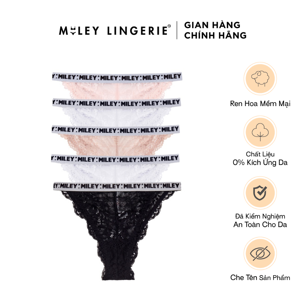 Combo 5 Quần Lót Ren High-cut Ren Miley Lingerie FLP04