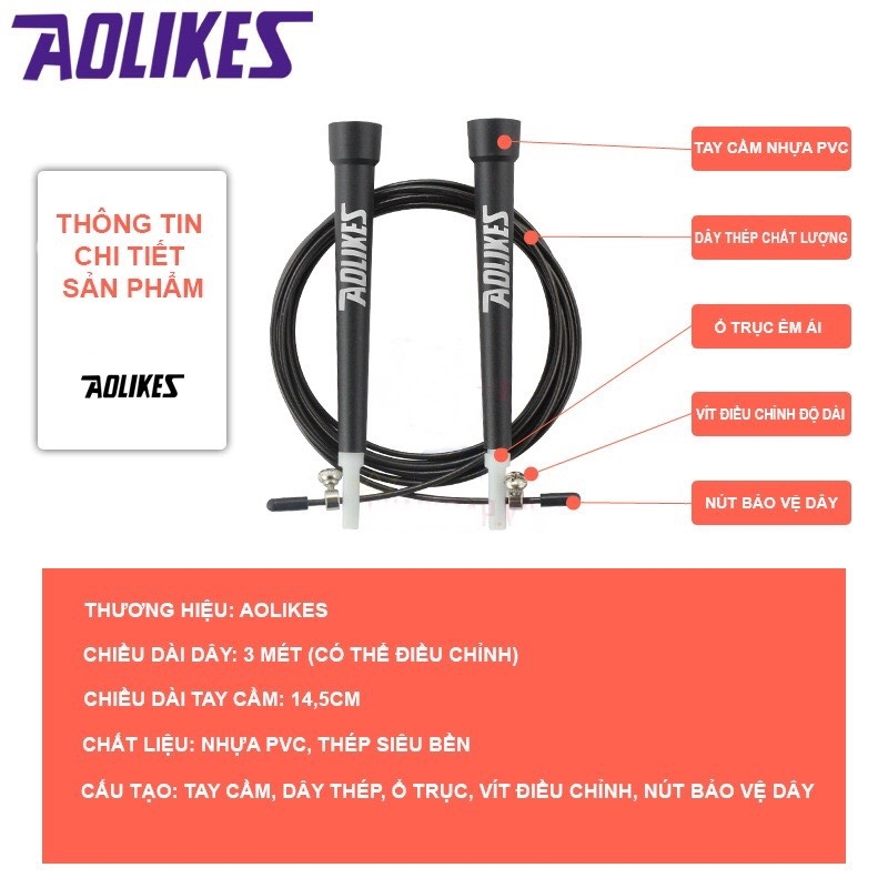 Dây Nhảy Tập Thể Dục Thể Thao Dây Nhảy MUAY BOXING Lõi Thép  Cao Cấp