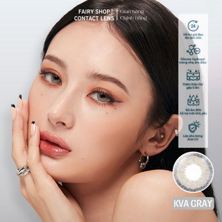 Kính Áp Tròng NOBLUK GRAY KVA 14.0mm - Kính Áp Tròng FAIRY SHOP CONTACT LENS độ 0 đến 6