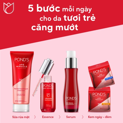 [Combo] Bộ kem dưỡng da Ponds Age Miracle Ngăn ngừa lão hóa Ngày 50g + Đêm 50g