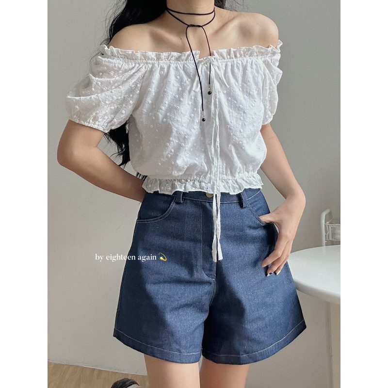 Quần denim short Nimo 18made ✿ 𝐁𝐲 𝐄𝐢𝐠𝐡𝐭𝐞𝐞𝐧 𝐀𝐠𝐚𝐢𝐧