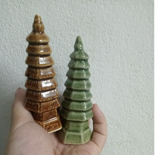 Tháp tròn mini phụ kiện trang trí tiểu cảnh hòn non bộ bể cá chậu cây bonsai