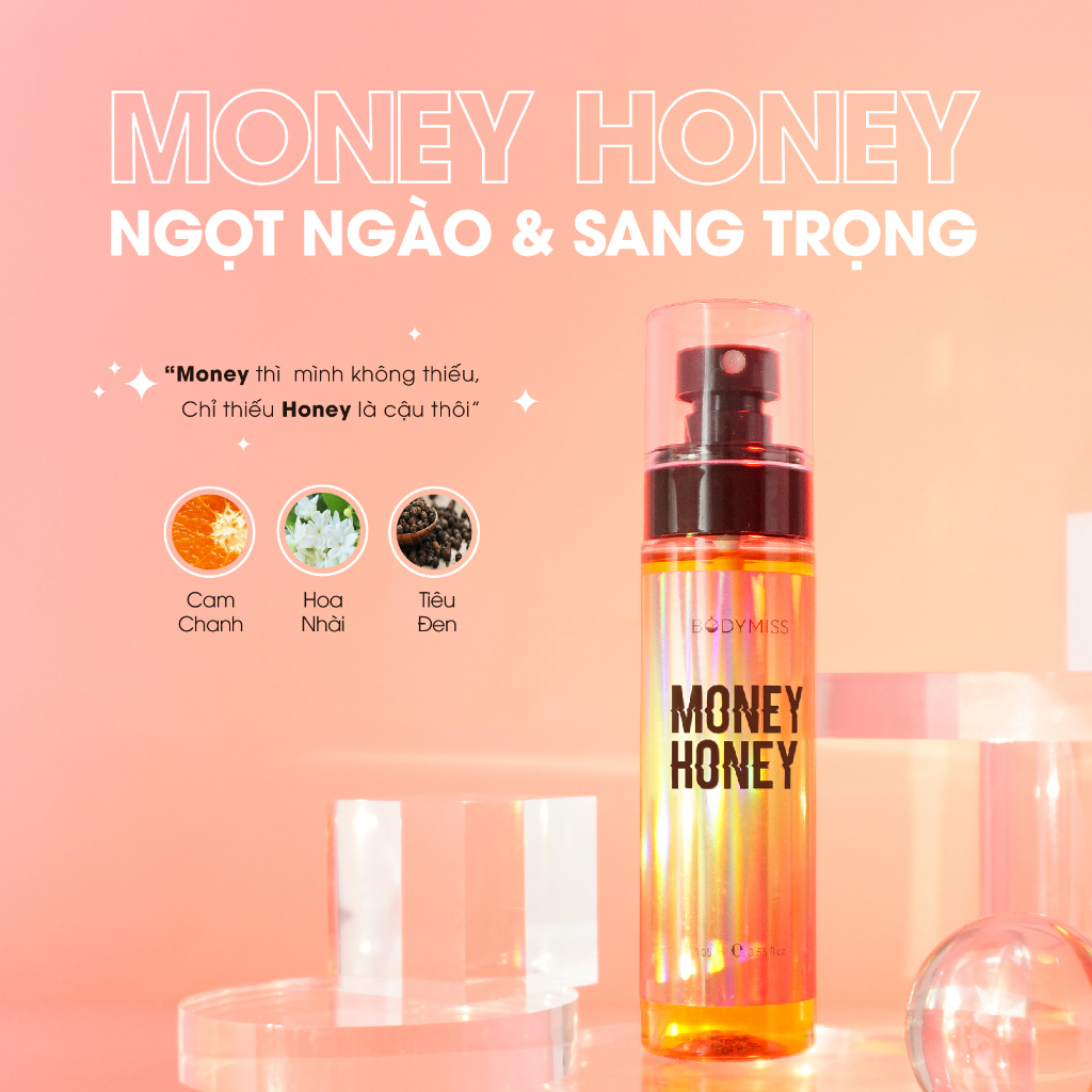 Body Mist Unisex Nam Nữ Lưu Hương Lâu 6H, Bodymist Chính Hãng Đi Học Đi Làm BODYMISS 30ml