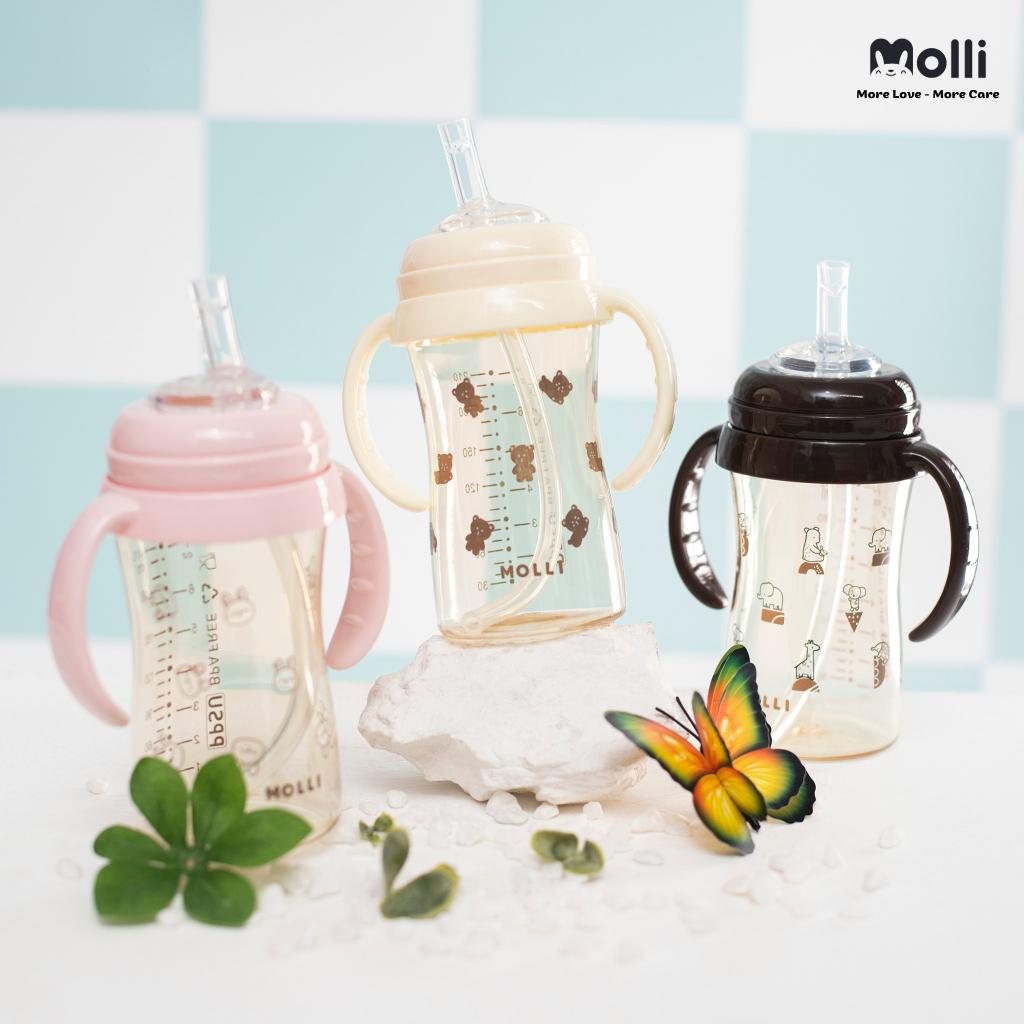 CHÍNH HÃNG MOLLI - Bình nước tập uống Molli - Dung tích 210ml