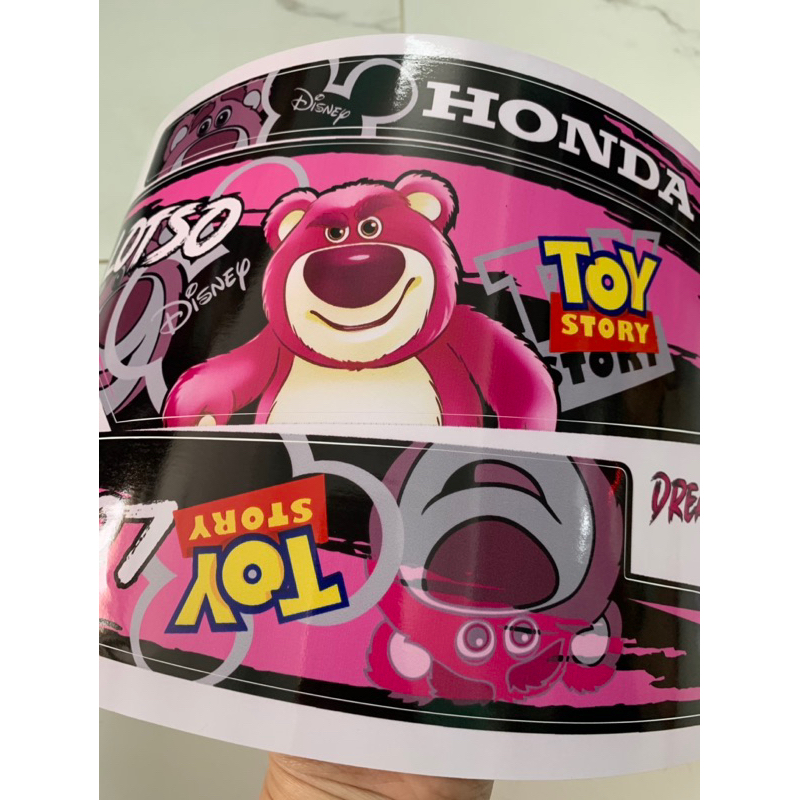 Bộ tem dán xe Dream gấu hồng hàng nhập Thái Lan thiết kế chất lượng cao dành trang trí riêng cho dòng xe này