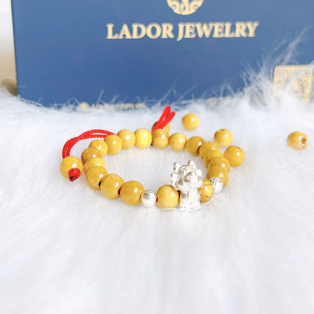 Vòng dâu tằm cho bé sơ sinh Charm tuổi Rồng năm Thìn 7 Bi Và 9 Bi Cho Bé Trai Và Gái Lador Jewelry