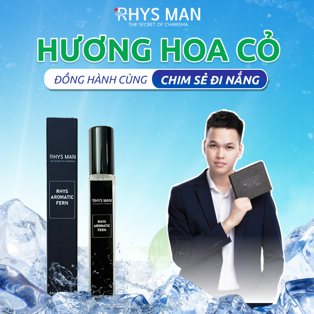 Nước hoa Unisex RHYS MAN Rhys Aromatic Fern hương hoa cỏ lãng mạn 10ml