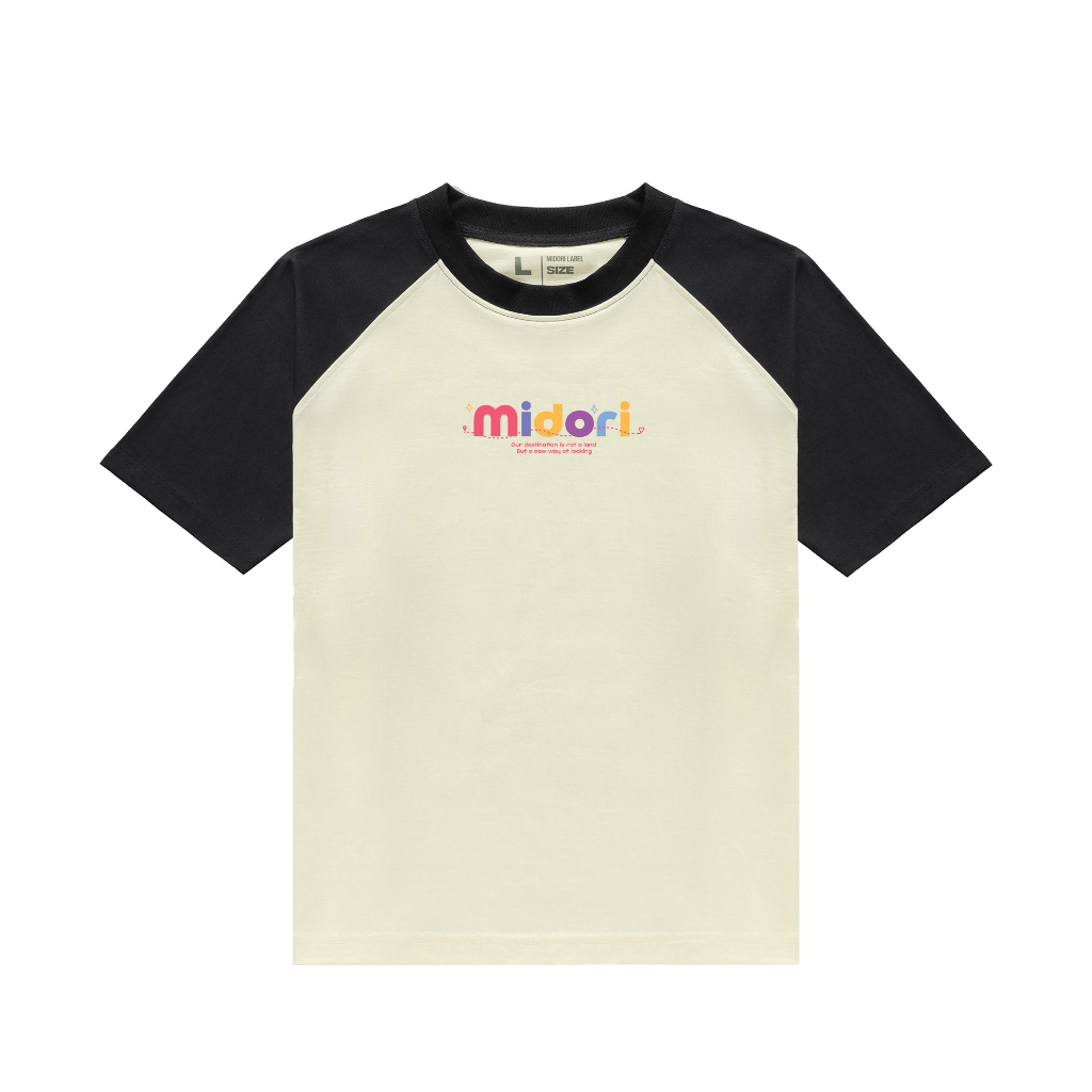 Áo thun Baby Tee Raglan COLORFUL MIDORI unisex phông Nam Nữ Local Brand Chính Hãng Mi Midori