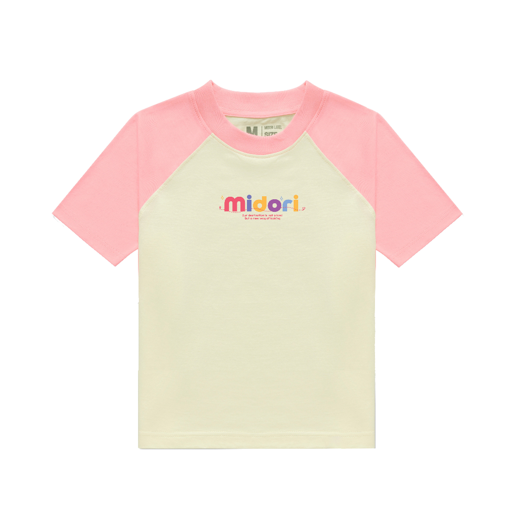 Áo thun Baby Tee Raglan COLORFUL MIDORI unisex phông Nam Nữ Local Brand Chính Hãng Mi Midori