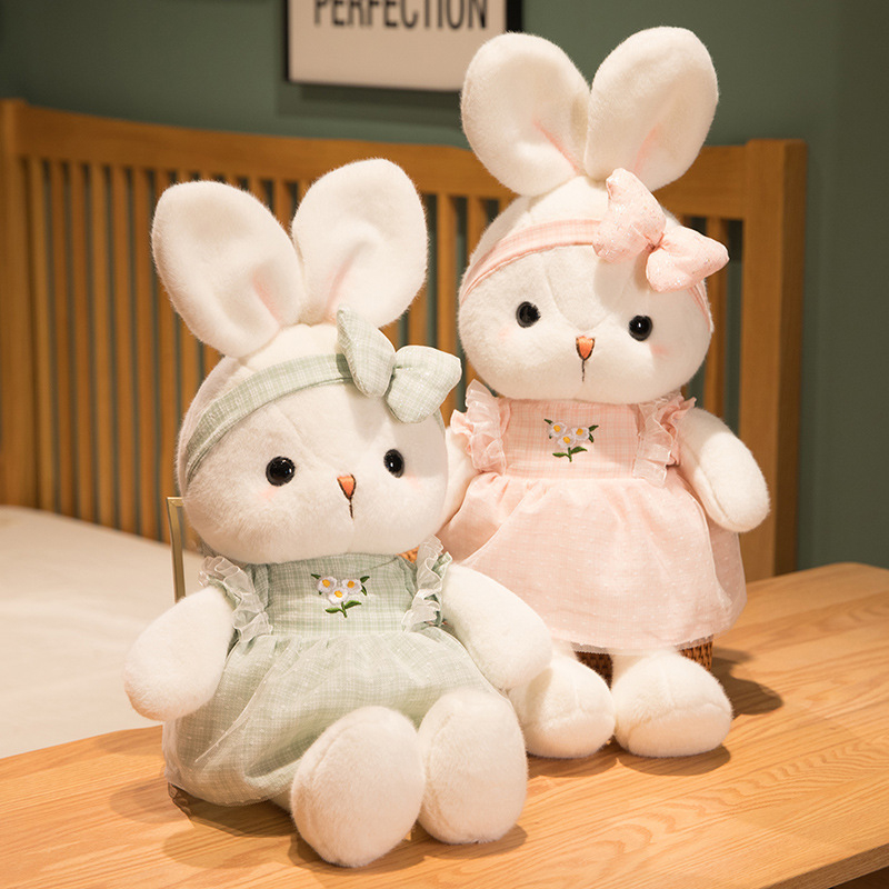 Gấu bông thỏ daisy mặc váy dễ thương cho bé