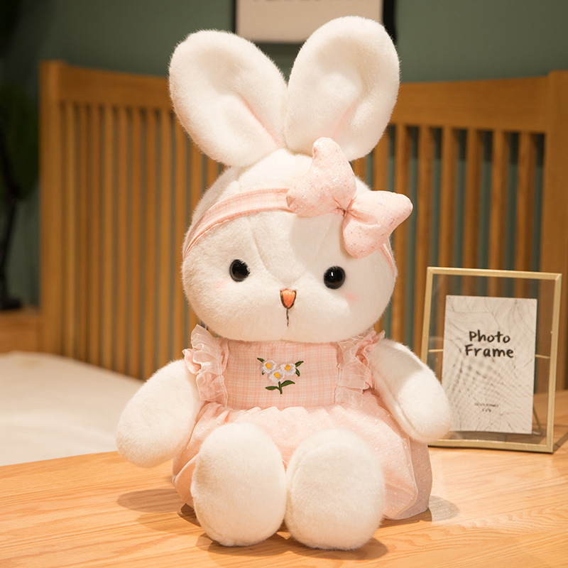 Gấu bông thỏ daisy mặc váy dễ thương cho bé