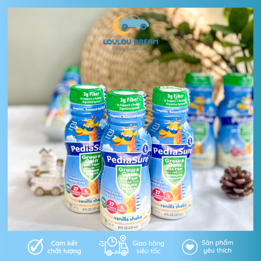 Sữa nước Pediasure Grow Gain With Fiber vị vani 237ml