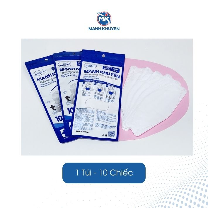 Khẩu trang KF94, Khẩu trang Mạnh Khuyên không thấm nước, kháng khuẩn không gây dị ứng da