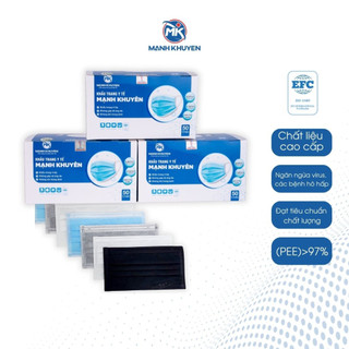  Khẩu trang y tế Mạnh Khuyên 4 lớp kháng khuẩn cao câp, không đau tai, chống tia UV