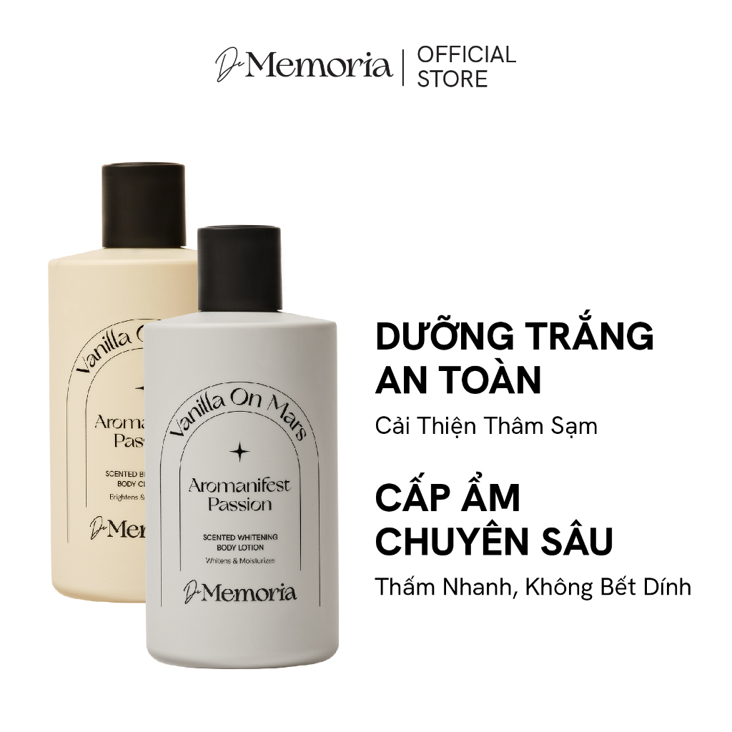 Sữa Tắm Và Dưỡng Thể Trắng Da Hương Nước Hoa Thư Giãn De Memoria 300ml/chai