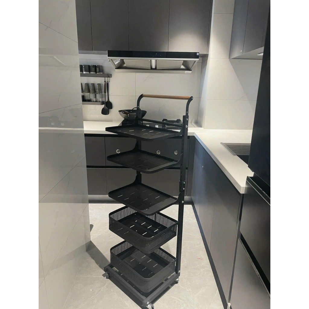 Kệ đa năng.kệ bếp để đồ đa năng 3/4/5 tầng sơn tĩnh điện cao cấp có bánh xe di chuyển siêu tiện lợi