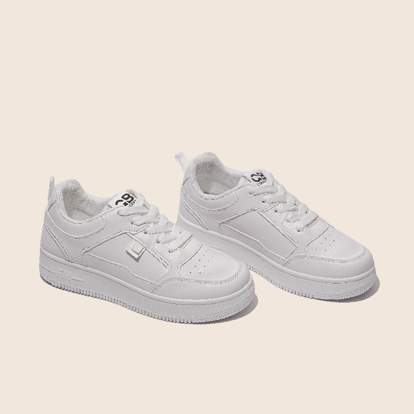 Giày Sneaker Nữ Đế Cao Basic Êm Chân Thích Hợp Đi Học, Chơi Màu Trắng Vàng Mới Nhất GiayBOM GB Classics B1800