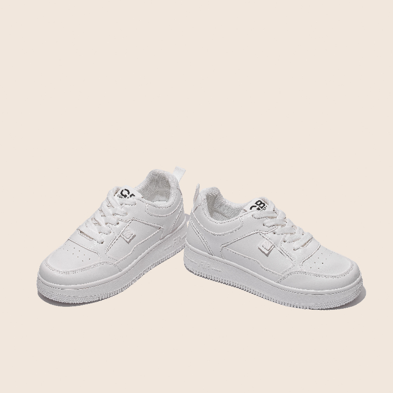 Giày Sneaker Nữ Đế Cao Basic Êm Chân Thích Hợp Đi Học, Chơi Màu Trắng Vàng Mới Nhất GiayBOM GB Classics B1800