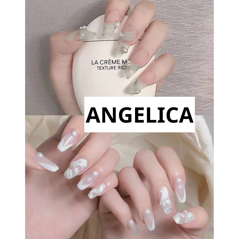 Set Ngọc Trai Nửa Nail Mix Size Chia Ô Nhân Tạo Cao Cấp Trang Trí Móng ANGELICA STN