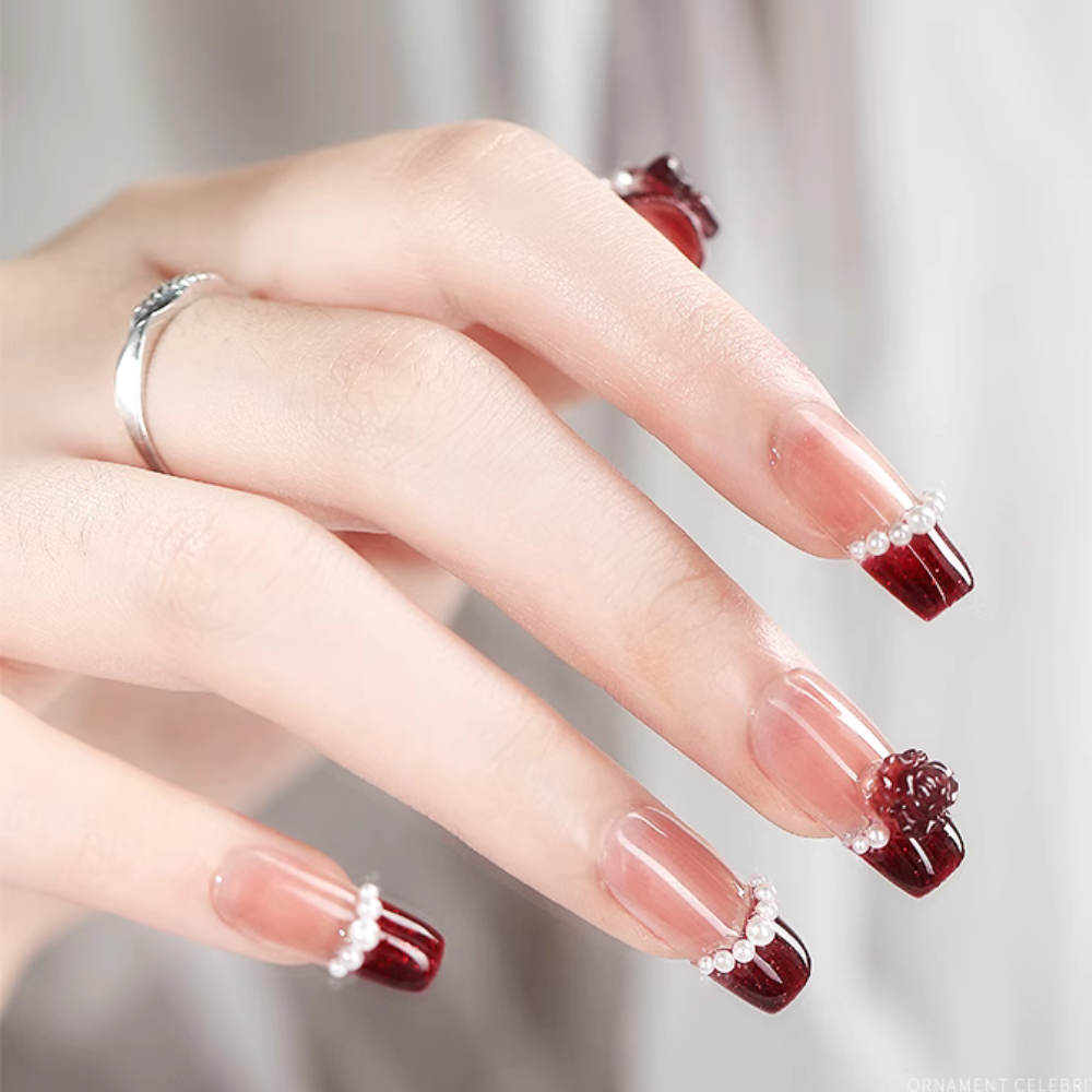 Set Ngọc Trai Nửa Nail Mix Size Chia Ô Nhân Tạo Cao Cấp Trang Trí Móng ANGELICA STN