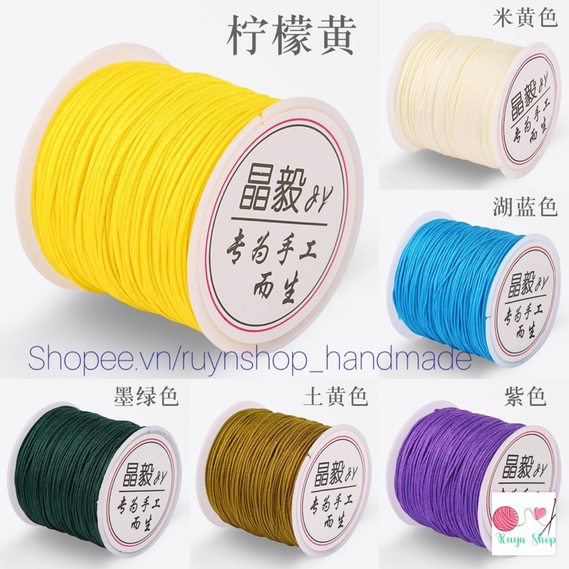 Dây dòng ngọc 72/Dây ngọc bích Đài Loan làm vòng trang sức 0.8mm - Đủ 12 màu