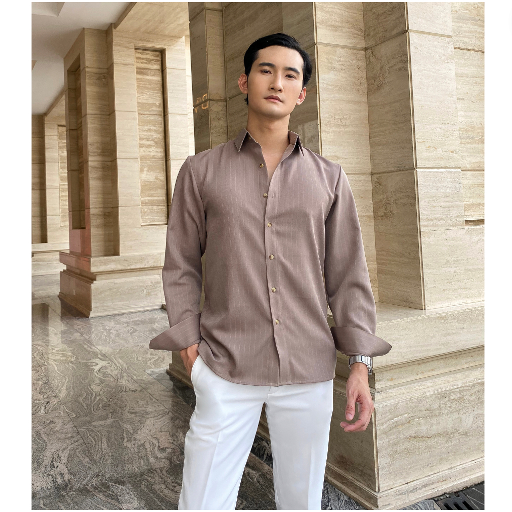 Áo sơ mi nam dài tay cổ bẻ, form dáng thoải mái chuẩn form MANDY | NAU L0.T9