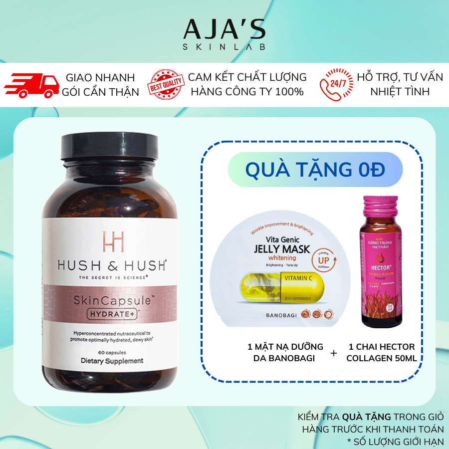 Viên uống cấp nước Image Skincare Hush & Hush Skincapsule Hydrate 60 viên - AJA'S SKINLAB