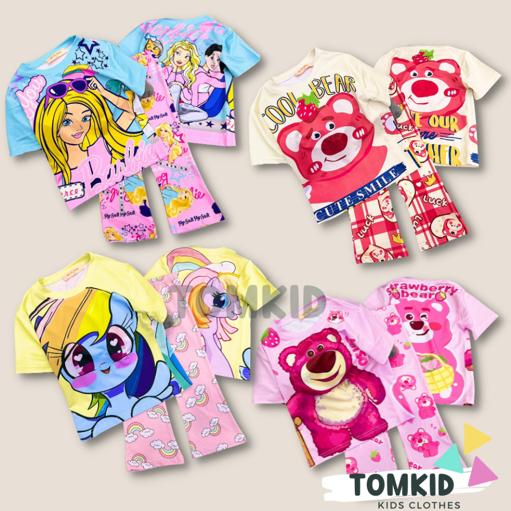 Đồ bộ cho bé gái đồ dài cho bé gái thun lạnh chính phẩm loại 1 co giãn không nhão vải 9-42kg Tomkids