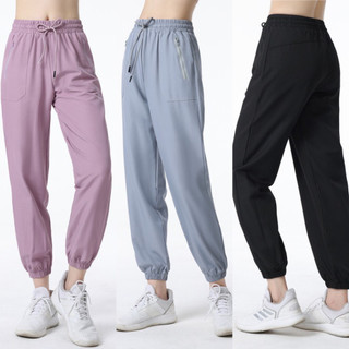 Quần Jogger Thể Thao Nữ Kiểu Trơn Túi Khóa Kéo QJK02 Vải Dù Nhẹ Tập Gym, Chạy Bộ, Leo Núi