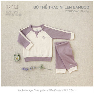 (Nhùn nhùn)Bộ nỉ HRNEE size 6-9m đến 3-4y