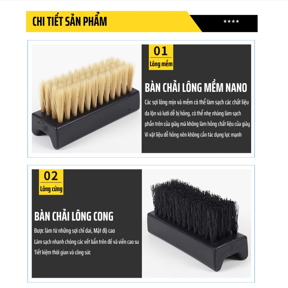 Bàn Chải Chuyên Dụng Đánh Giày Dép, Túi Xách, Đồ Da,...
