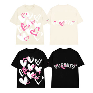 Áo thun, áo phông oversize puberty feeling love tee unisex form rộng nam nữ