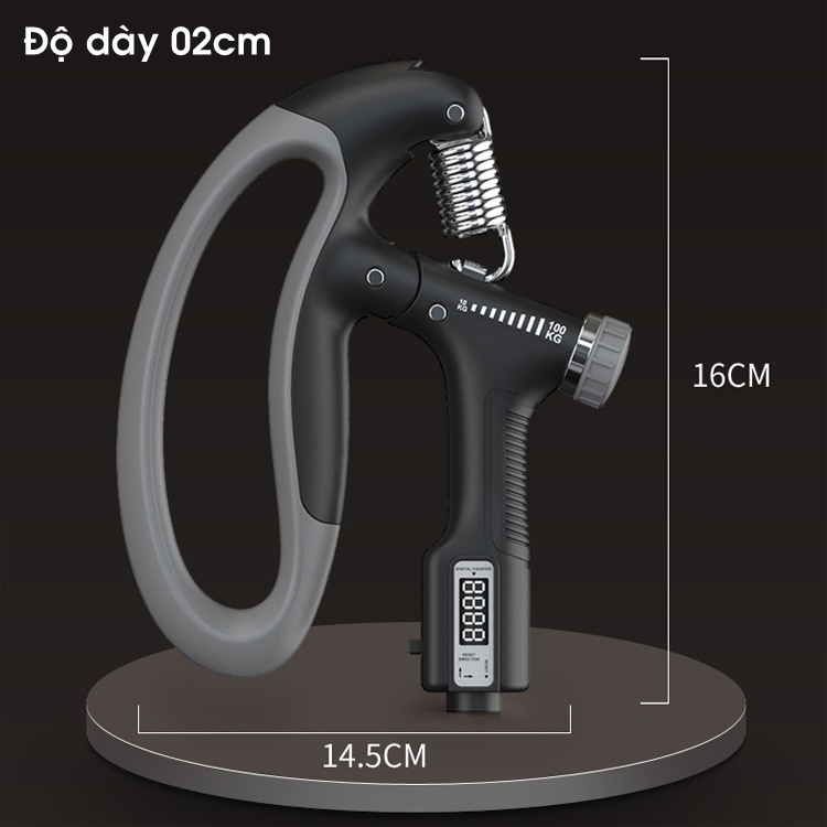 Kìm Bóp Tay VIÊT MART, Bóp Tập Cơ Tay, dụng cụ tập cơ tay lực 10 100kg, Kìm Bóp Tay Có Đếm Số, Tăng Mạnh Cơ Tay.