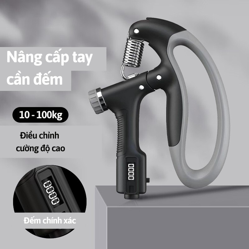 Kìm Bóp Tay VIÊT MART, Bóp Tập Cơ Tay, dụng cụ tập cơ tay lực 10 100kg, Kìm Bóp Tay Có Đếm Số, Tăng Mạnh Cơ Tay.