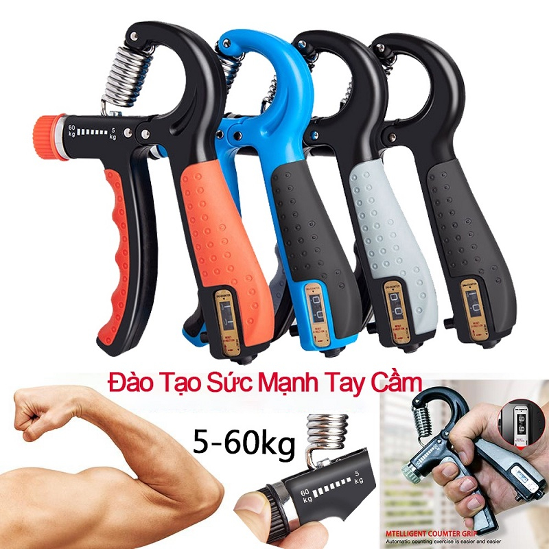 Kìm Bóp Tay VIÊT MART, Bóp Tập Cơ Tay, dụng cụ tập cơ tay lực 10 100kg, Kìm Bóp Tay Có Đếm Số, Tăng Mạnh Cơ Tay.
