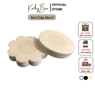 D17 set 10 miếng 5 cặp miếng dán ngực kathy bra dùng 1 lần tiện lợi bằng giấy lụa