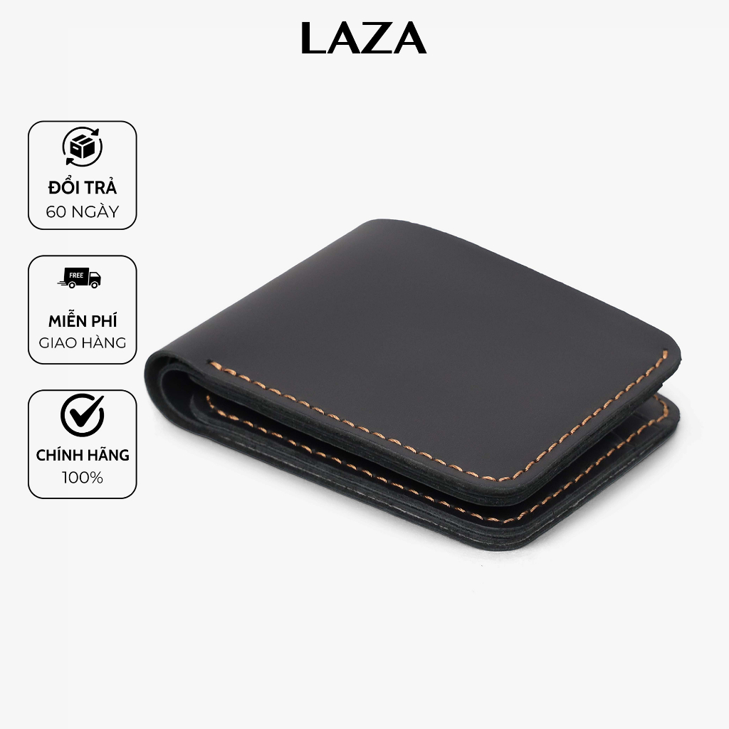 Ví da bò gập đôi LAZA Nouves Wallet 610 - Da bò nhập khẩu - Nhiều ngăn tiện lợi