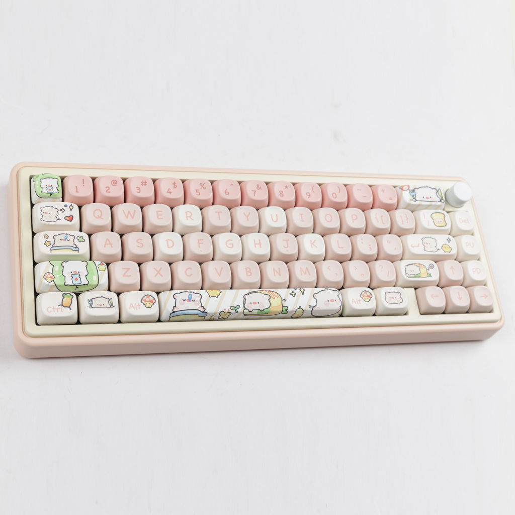 Keycap Cho Bàn Phím Cơ Pig Pink MOA Profile 142 Phím | EZPC