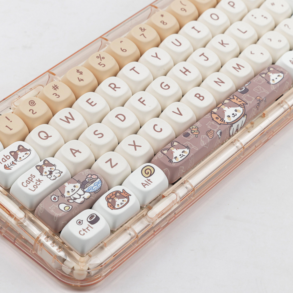 Keycap Cho Bàn Phím Cơ Honey Cat MOA Profile 142 Phím | EZPC