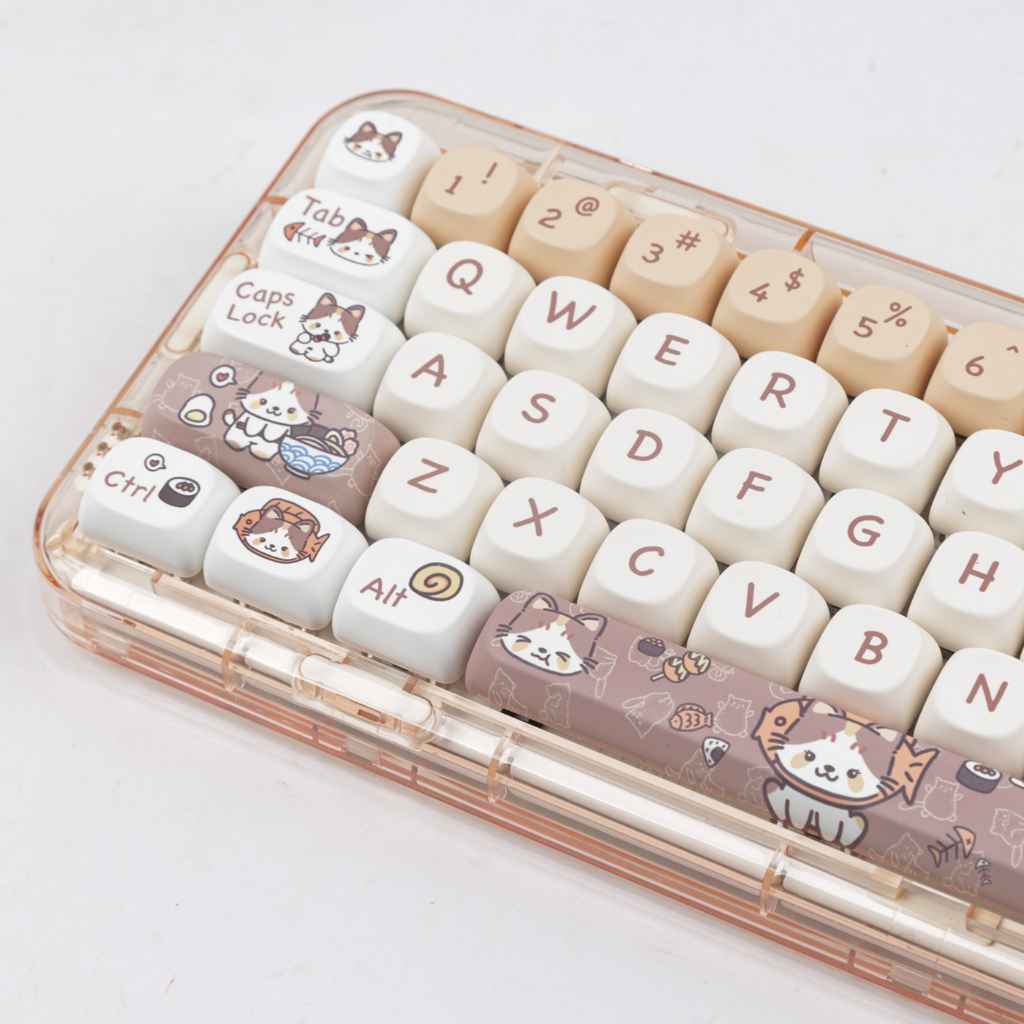 Keycap Cho Bàn Phím Cơ Honey Cat MOA Profile 142 Phím | EZPC