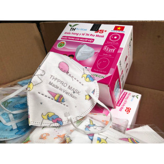 Khẩu trang có van thở cho bé, khẩu trang trẻ em N95 cao cấp 5 lớp TH Pro Mask mix màu - Happy Home 4U