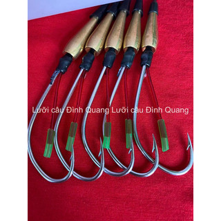 [ LƯỠI CÂU ĐÌNH QUANG ]LƯỠI CÂU CÁ LÓC MÓNG HEO ( THÉP TRẮNG 1,8 ly KHÔNG RỈ )