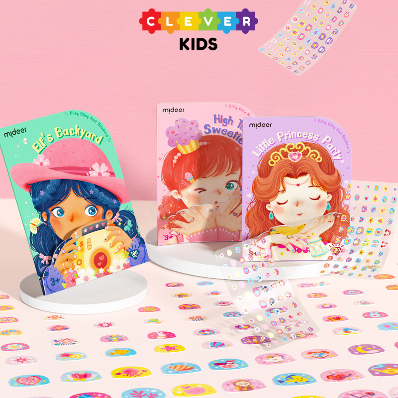 Bộ Đồ Chơi Nail Stickers Mideer Dán Móng Tay 180Ppcs Cho Bé Từ 3 Tuổi - CleverKids