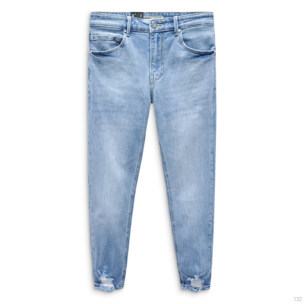 Quần Jeans Skinny Blue Wash W Rips QJID0132