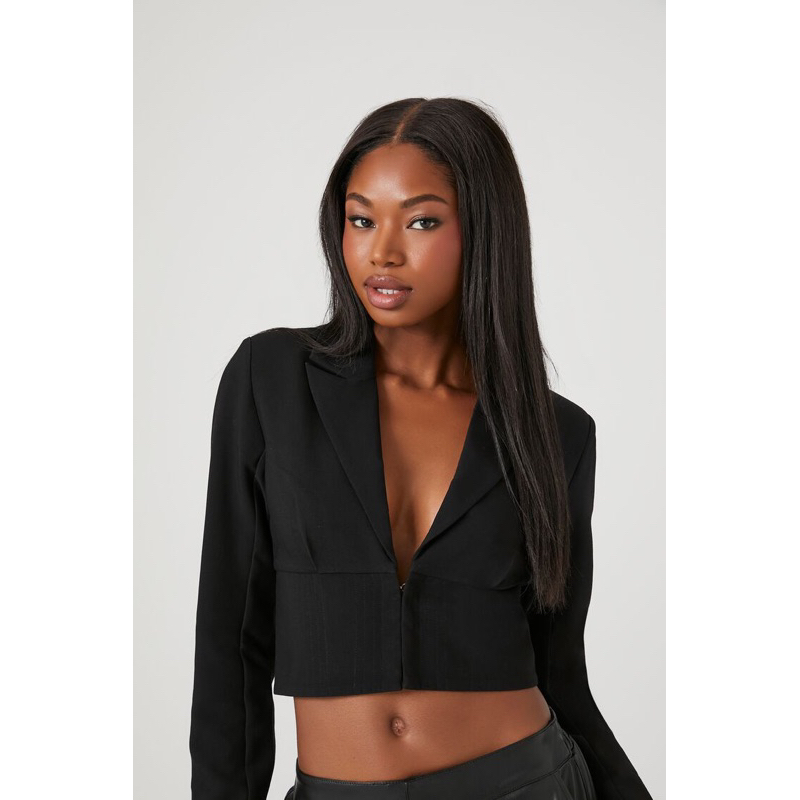 Áo Blazer Kiểu Croptop Xuất Xịn F21 - Plunging Cropped Blazer