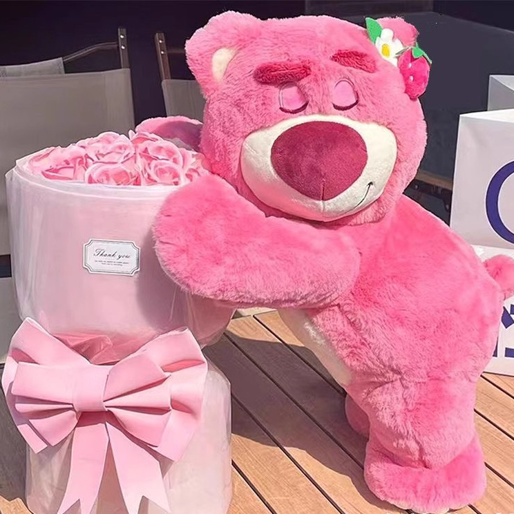 Tổng Kho Quà Tặng Gấu Bông Dâu Lotso + Bó Hoa Sáp tặng sinh nhật người yêu