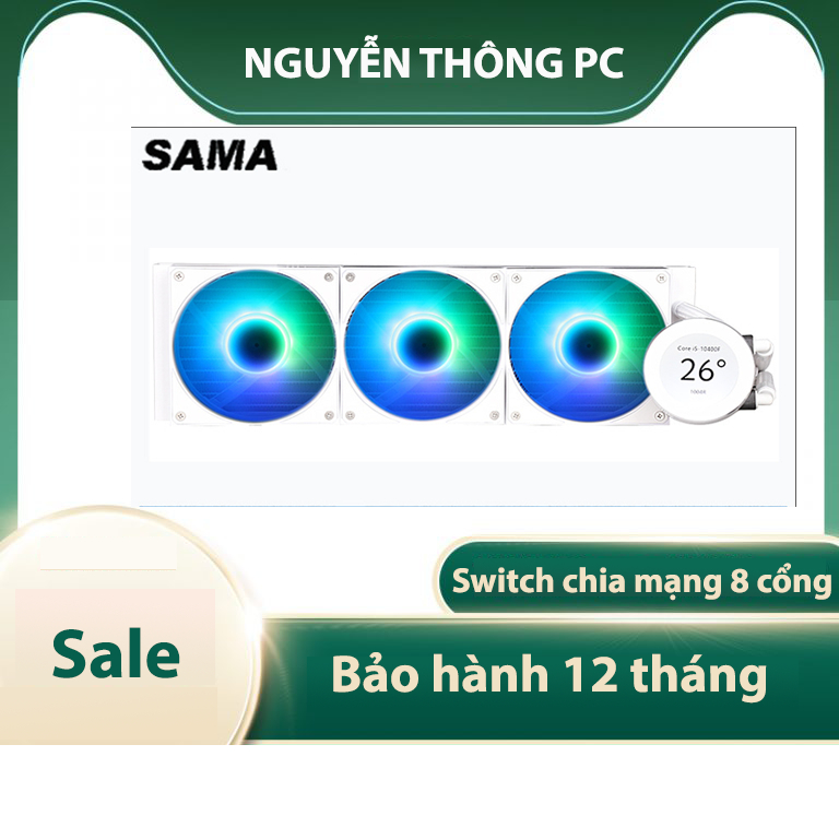 Tản nhiệt nước all in one sama XW360 có màn hình IPS hiển thị hình ảnh 2.1 inch