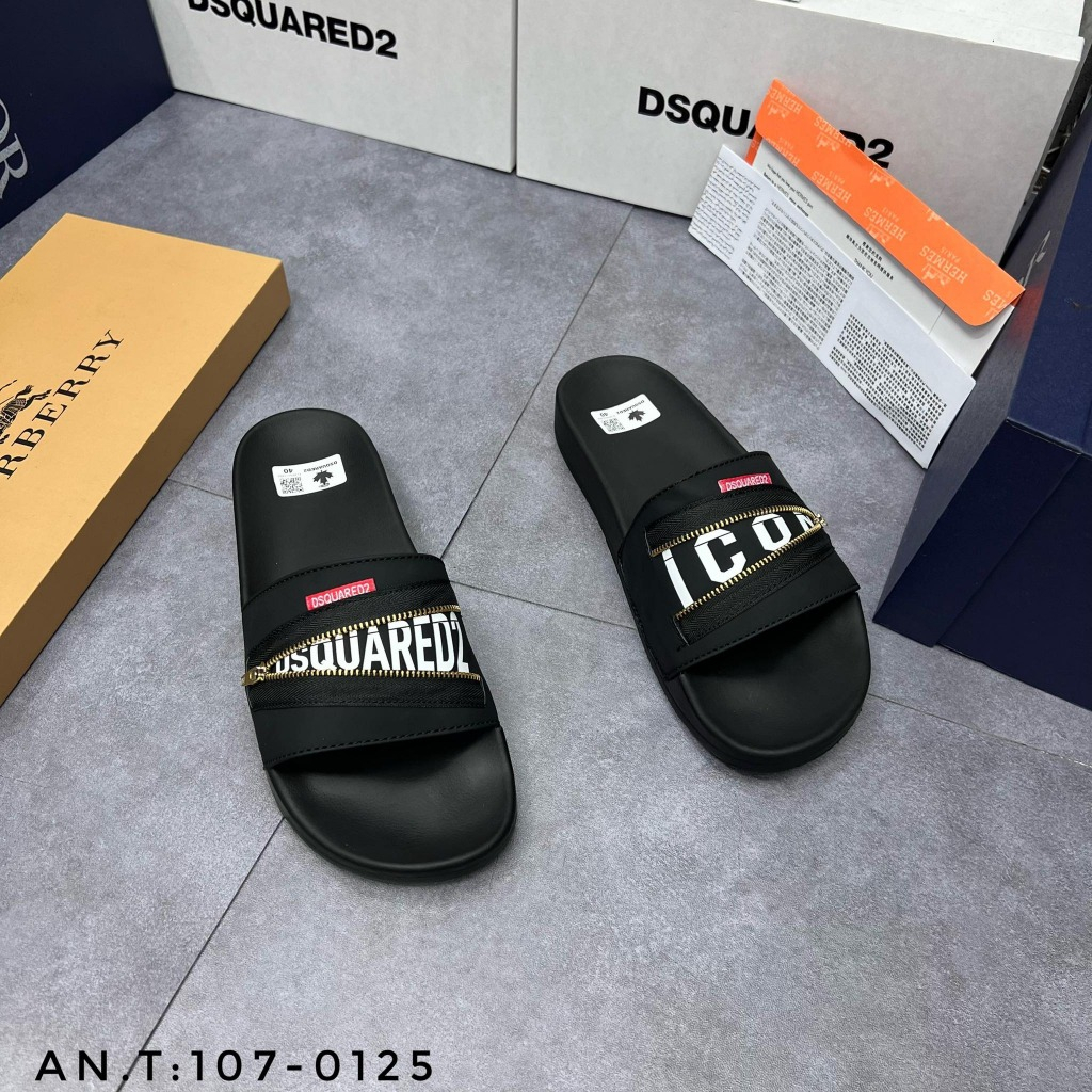 Dép Lê DSQ2 Khóa Ngang , DSQ2 khóa Zip ICON hàng nét chuẩn hot hhit 2023