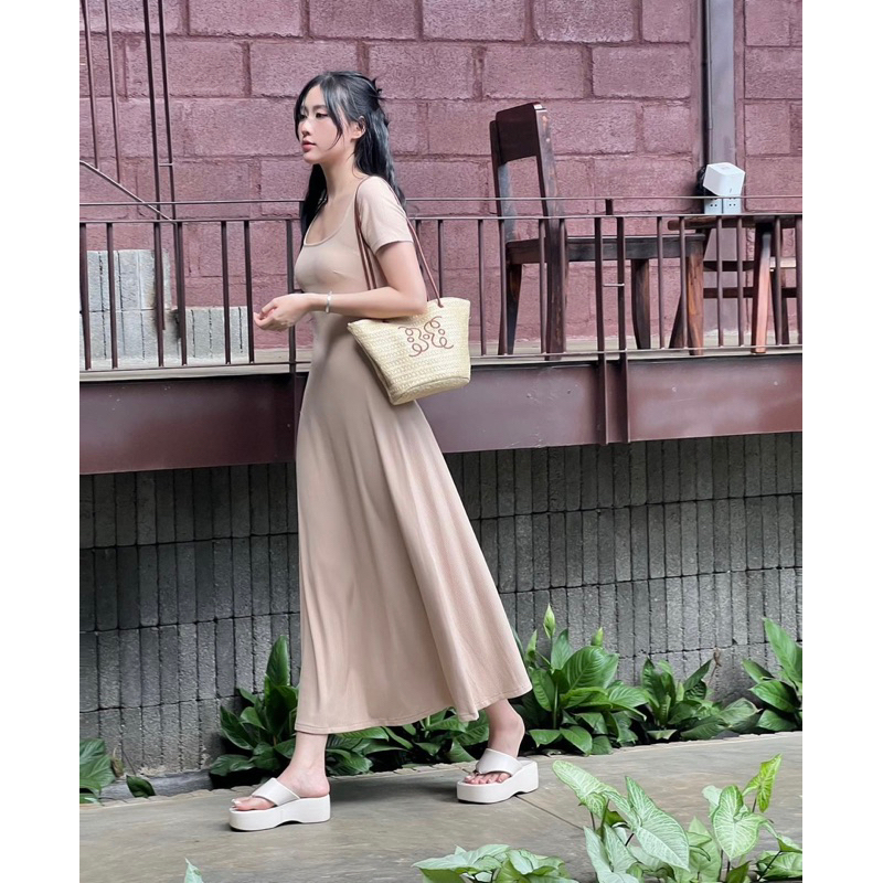 🎏 𝐍𝐄𝐖 𝐈𝐍 - Rabutan maxi dress ✨ ĐẦM MAXI THUN BASIC