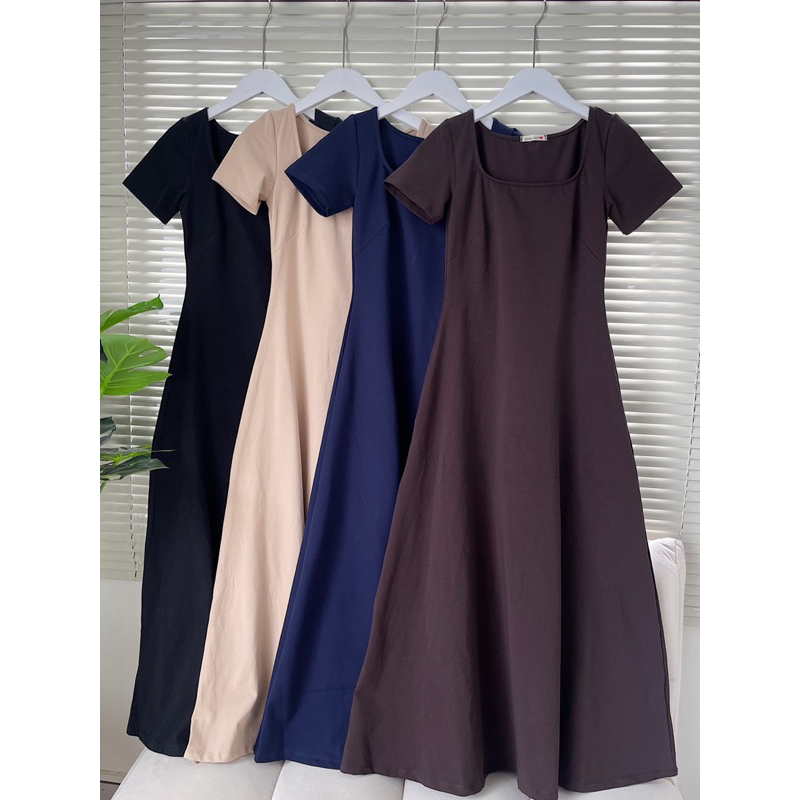 🎏 𝐍𝐄𝐖 𝐈𝐍 - Rabutan maxi dress ✨ ĐẦM MAXI THUN BASIC